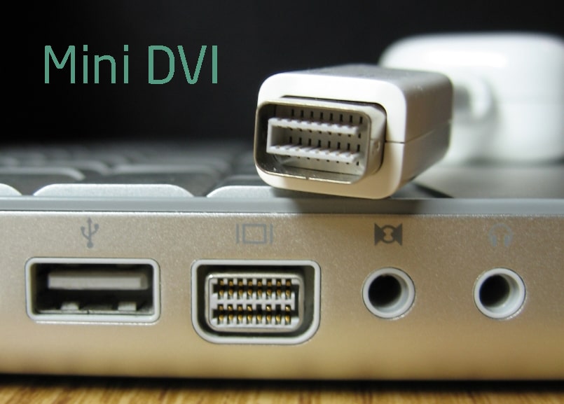 Mini-DVI фото разъема и штекера