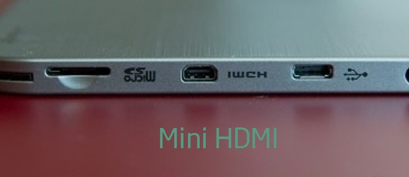 Mini-HDMI фото разъема для подключения